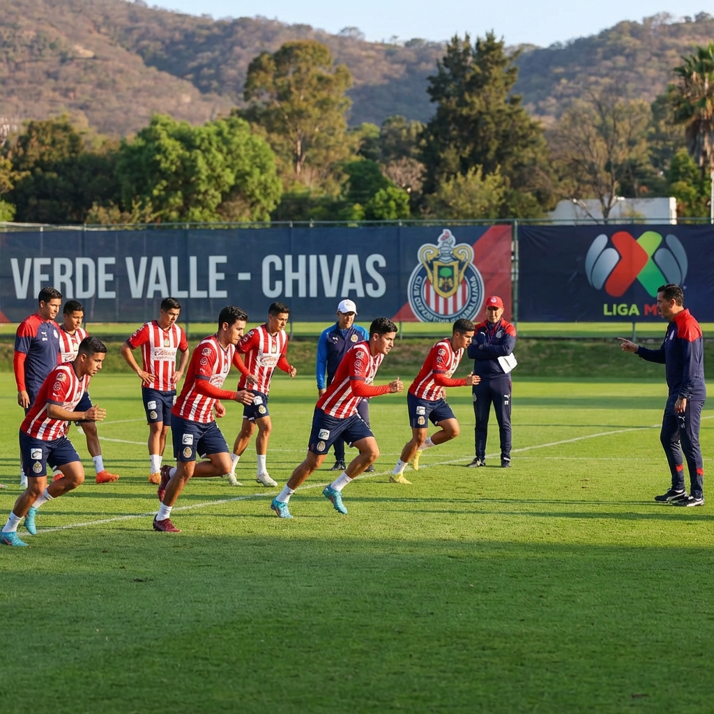 Chivas Guadalajara entrenamiento en Verde Valle Liga MX