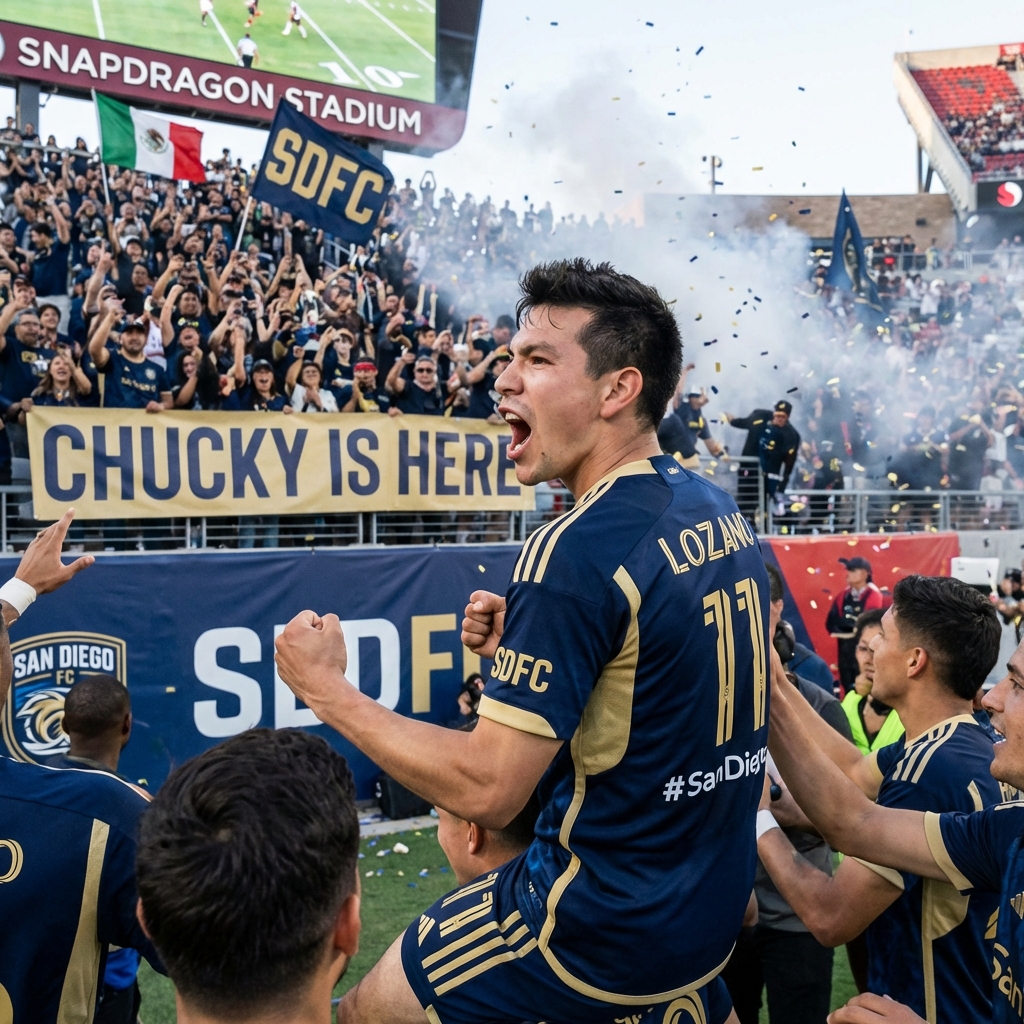 Hirving Lozano Chucky celebrando gol con San Diego FC MLS